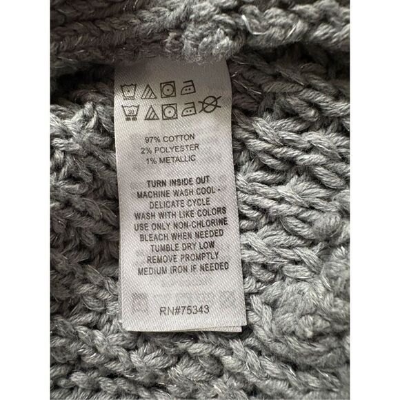 Tahari Cable Knit Metallic Sweater - Picture 6 of 6